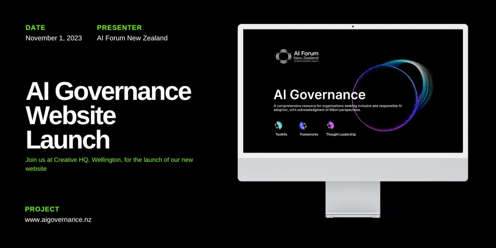 Banner image for AI Forum NZ’s AI Governance Website Launch