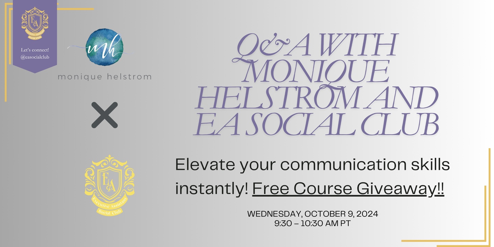 Banner image for  Q&A with Monique Helstrom and EA Social