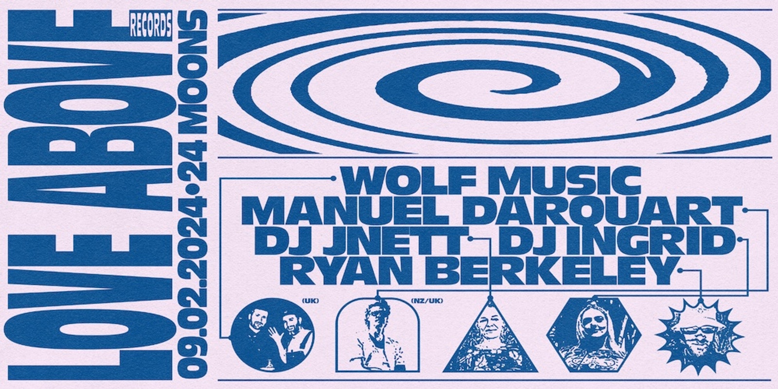 Banner image for Love Above Records presents: WOLF Music (UK) & Manuel Darquart (NZ/UK)