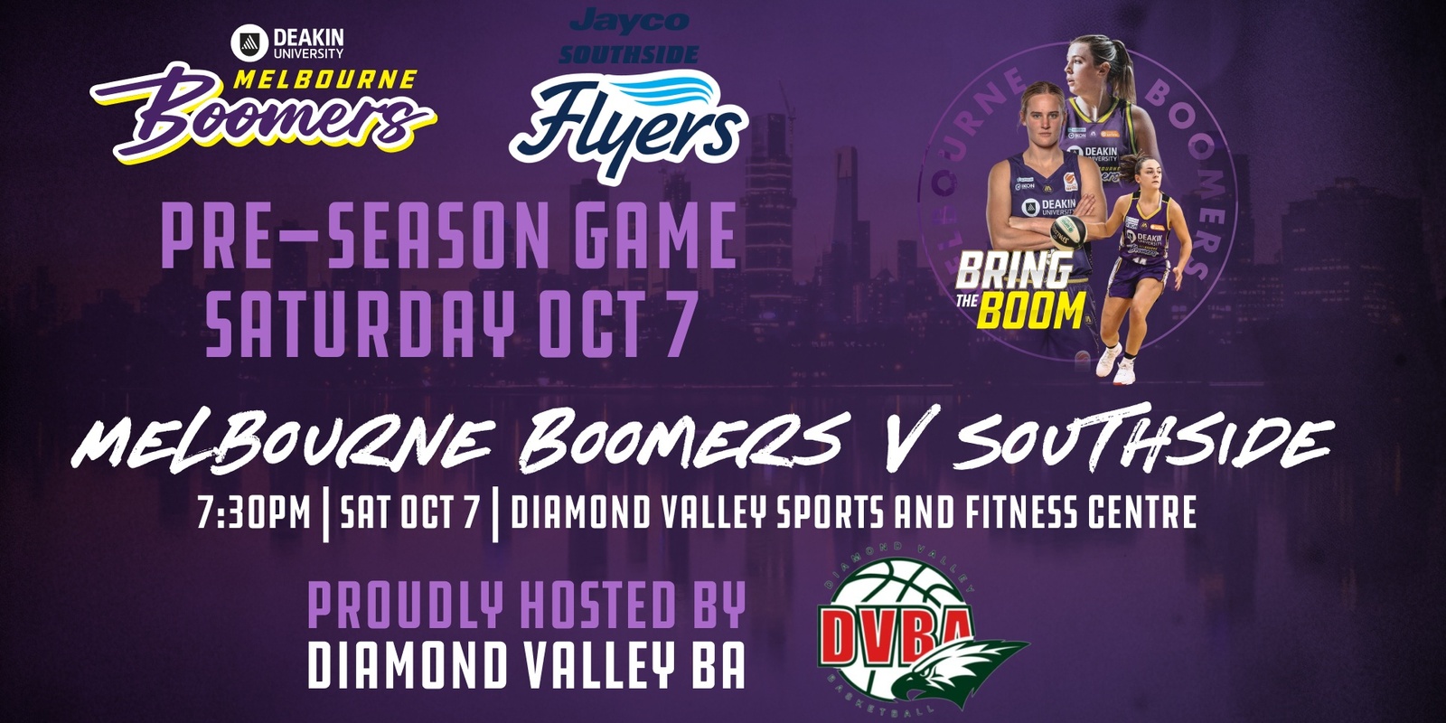 Banner image for Melbourne Boomers vs Southside Flyers