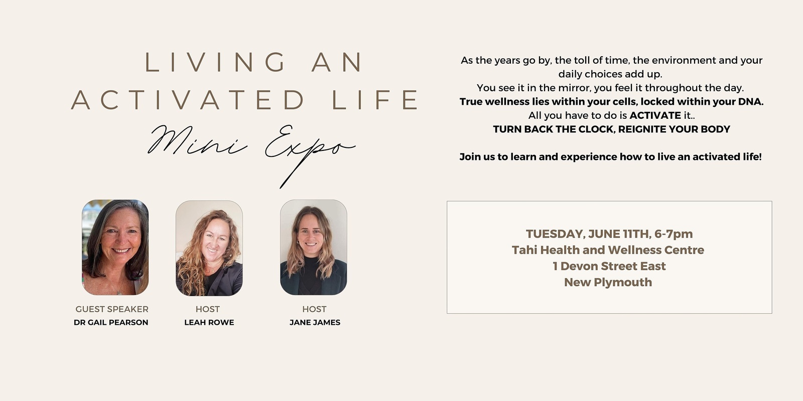 Banner image for Living an Activated Life Mini Expo