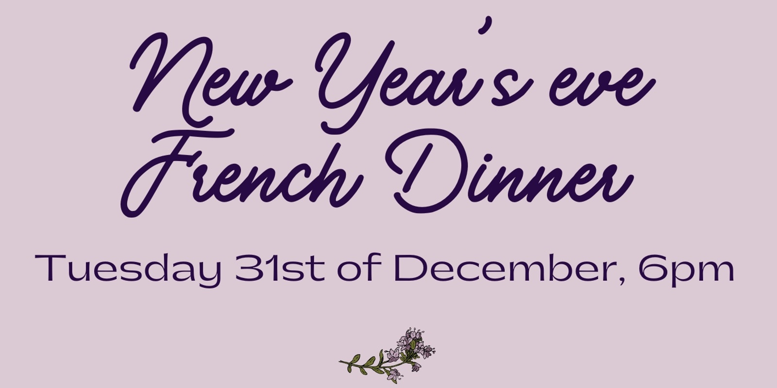 Banner image for New Year's eve Dinner