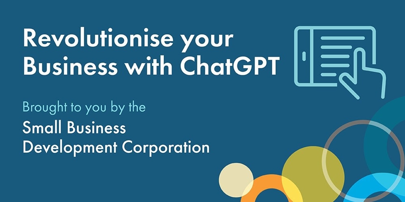 Banner image for Revolutionise your Business with ChatGPT