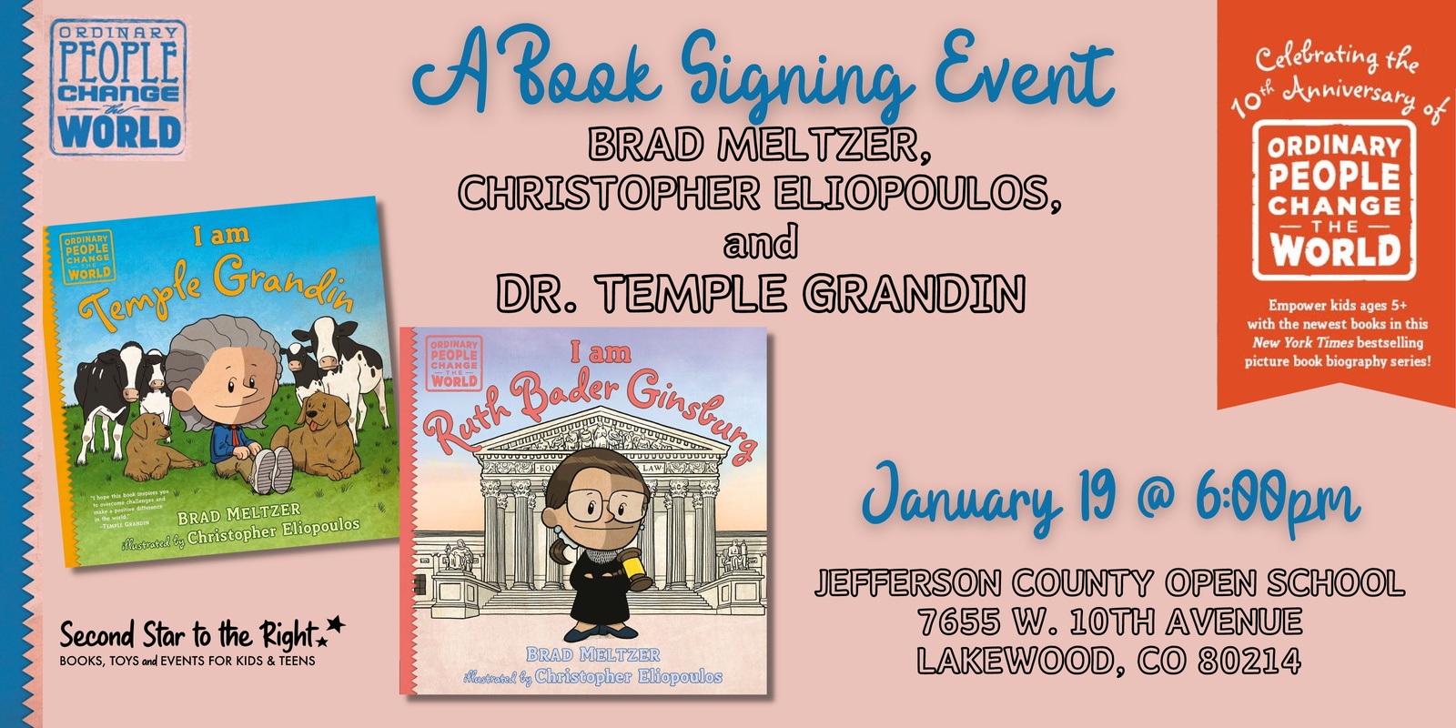 Banner image for Book Signing Event with Brad Meltzer, Christopher Eliopoulos, and Dr. Temple Grandin