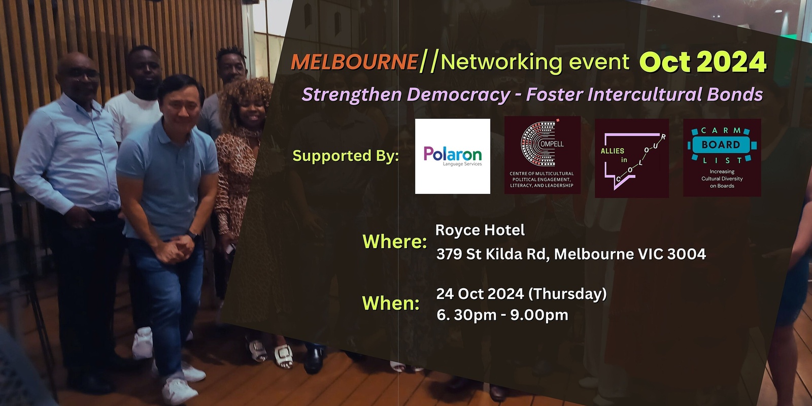 Banner image for Melbourne - Allies in Colour Multicultural Networking Event 2024