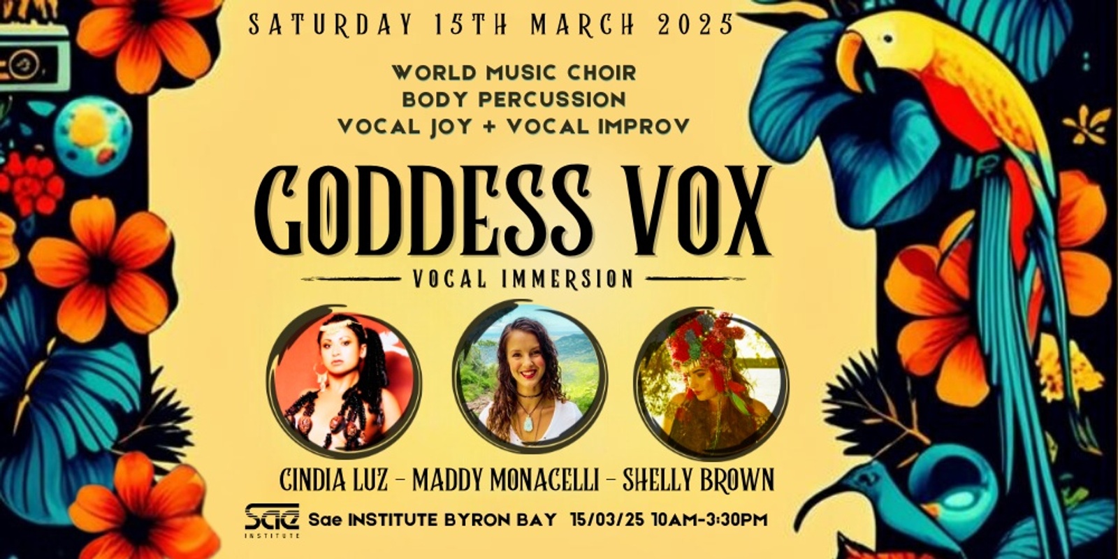 Banner image for Goddess Vox - World Music Choir, Body Percussion and Vocal Improv Joy