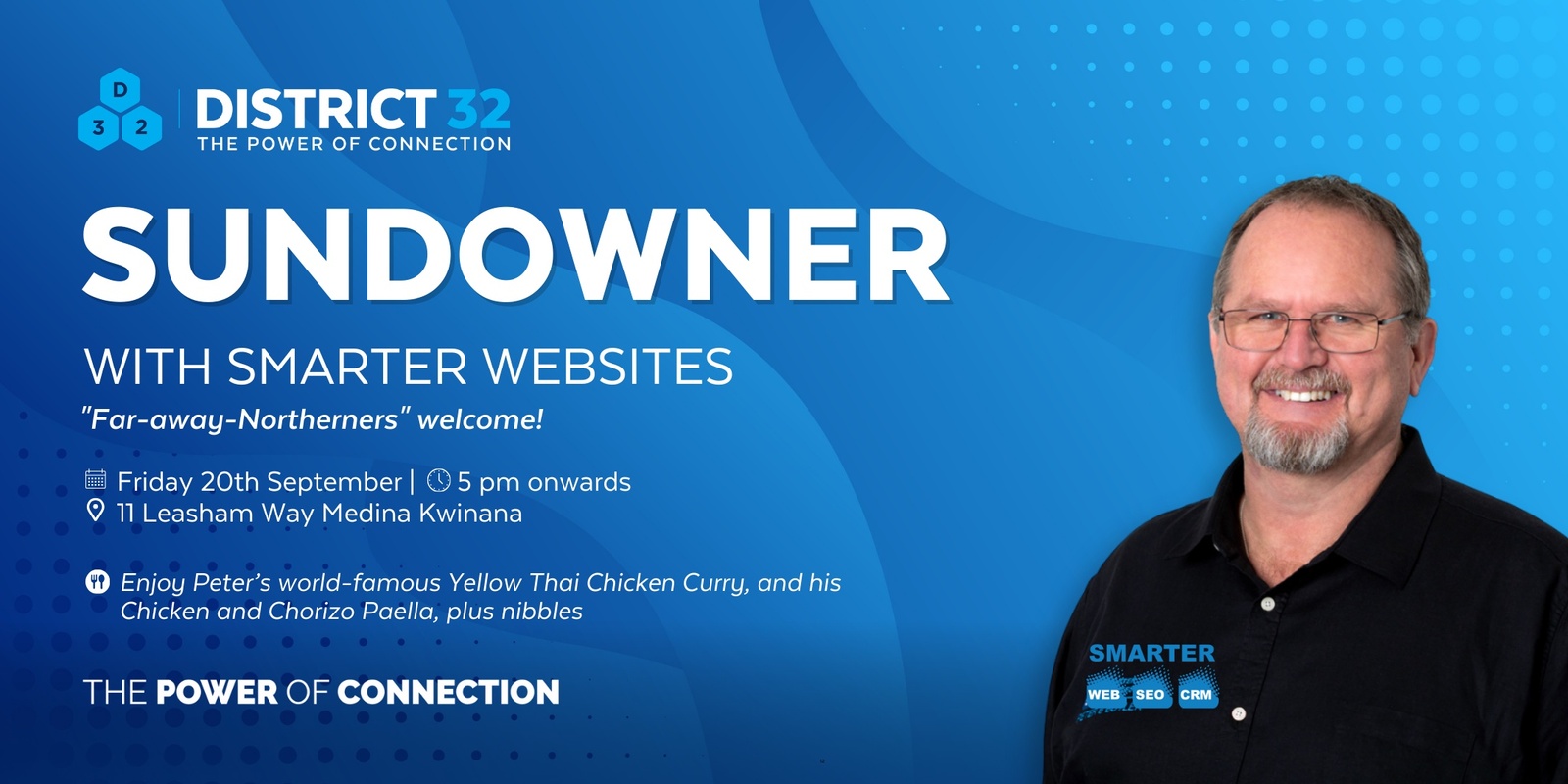 Banner image for District32 Business Networking Sundowner - Smarter Websites - Fri 20 Sep