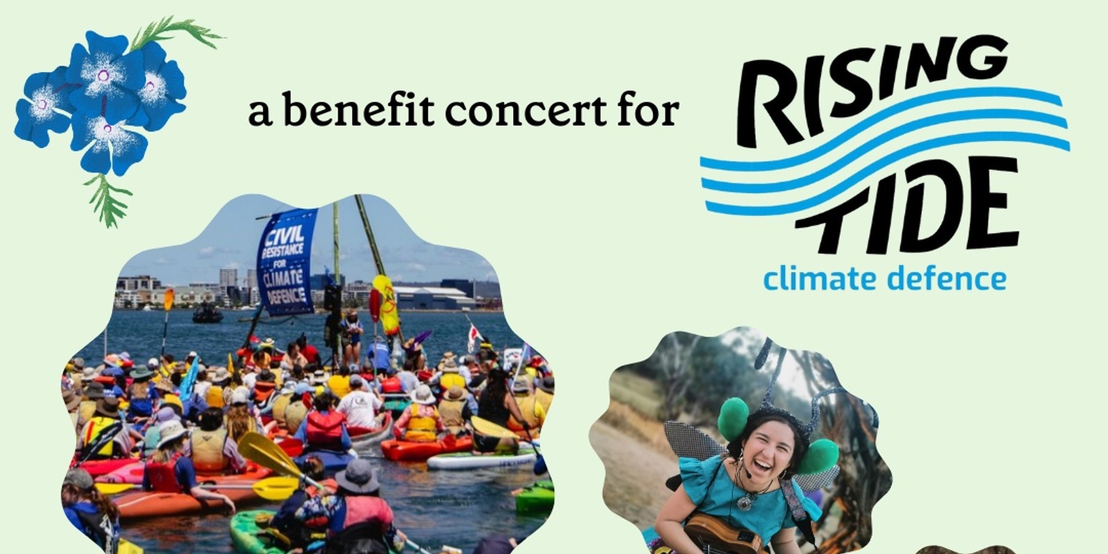 Banner image for Rising Tide benefit concert - presented by Gailla, Amelie Ecology, John Seed