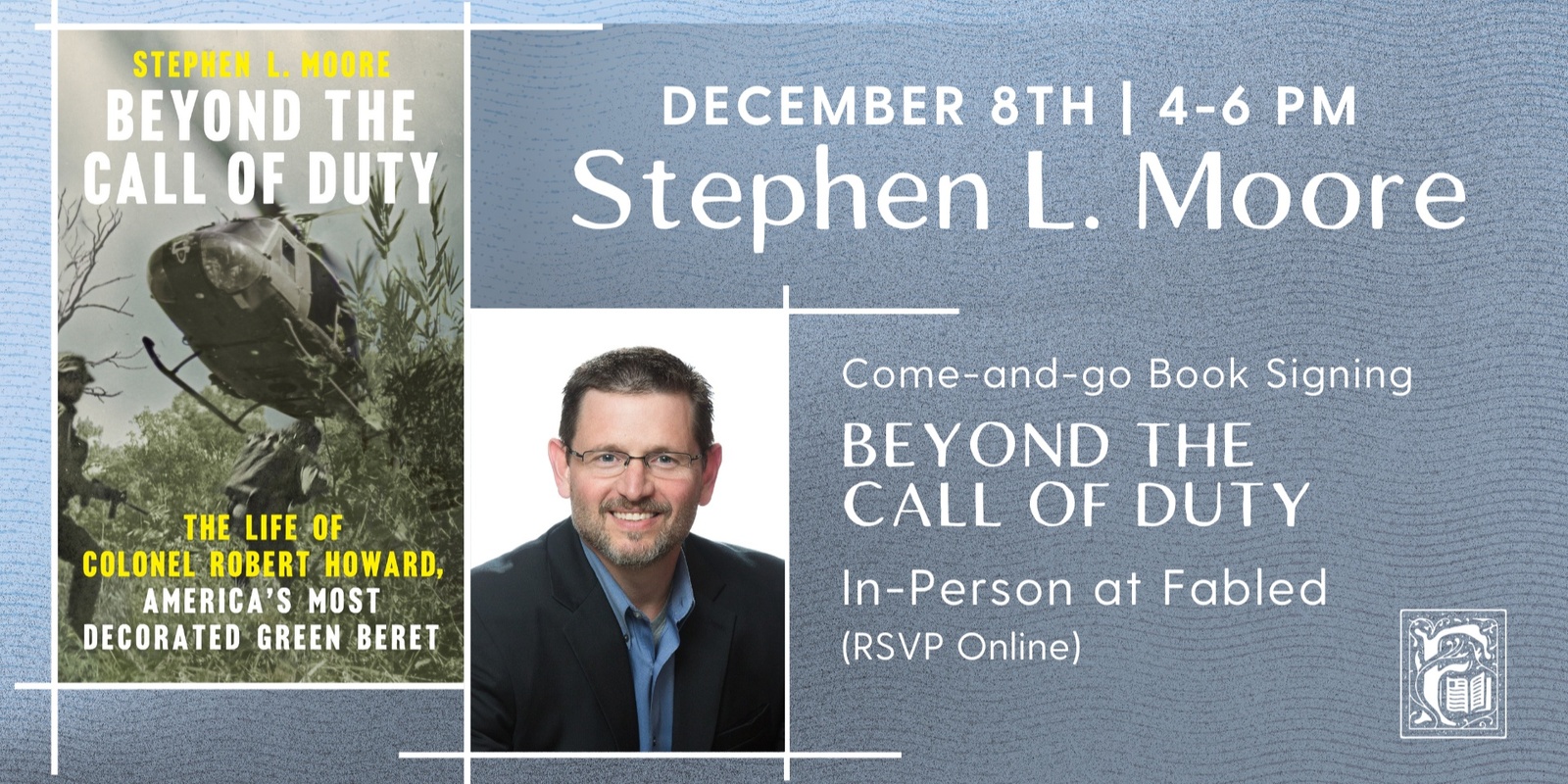 Banner image for Book Signing with Stephen L. Moore