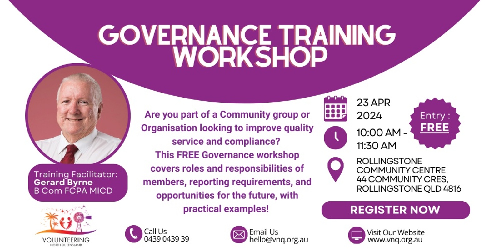 Banner image for Governance Training Workshop for Community Groups - With Gerard Byrne