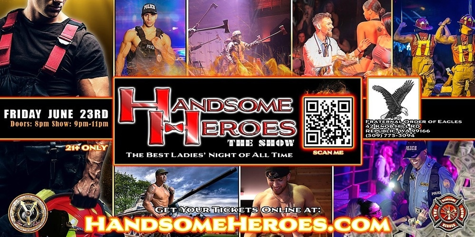 Banner image for Republic, WA - Handsome Heroes The Show: The Best Ladies' Night of All Time!