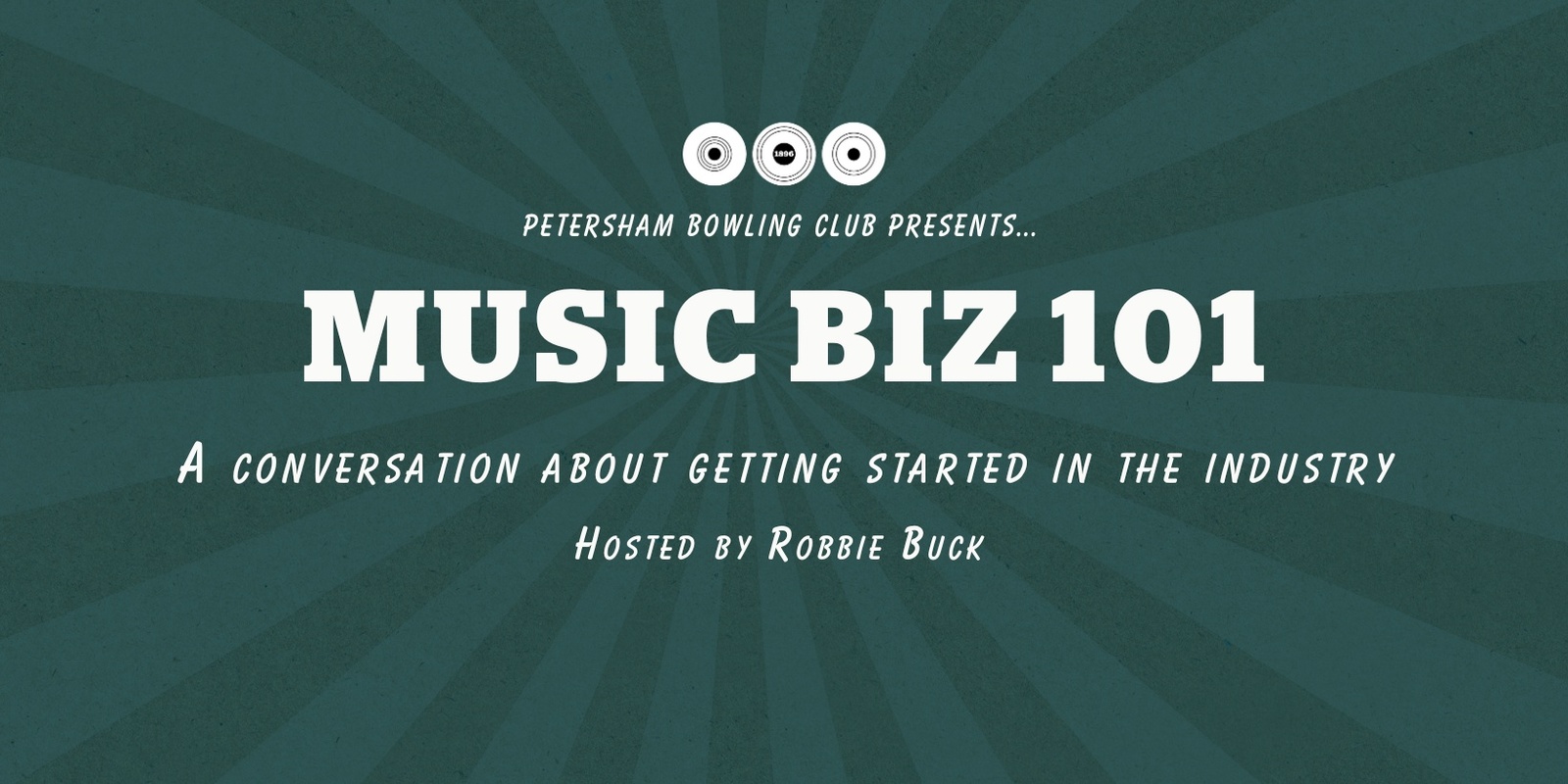 Banner image for Music Biz 101: A conversation about getting started in the industry, hosted by Robbie Buck. 