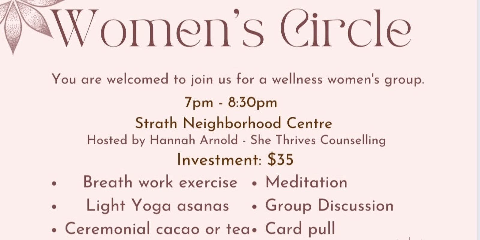 Banner image for  Women's Circle Strath 