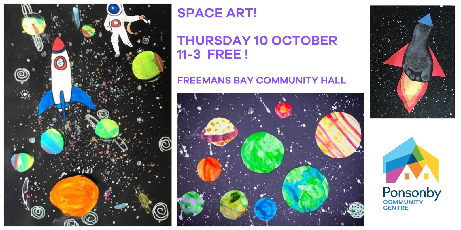 Banner image for Space Art! Thursday 10 October 11-3pm Freemans Bay