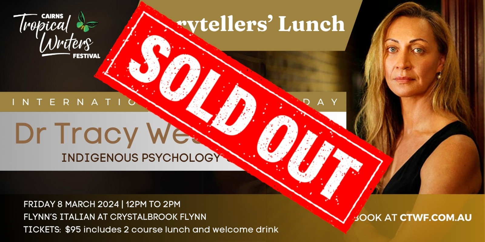 Banner image for CTWF StoryTellers Lunch with special guest Dr Tracy Westerman AM
