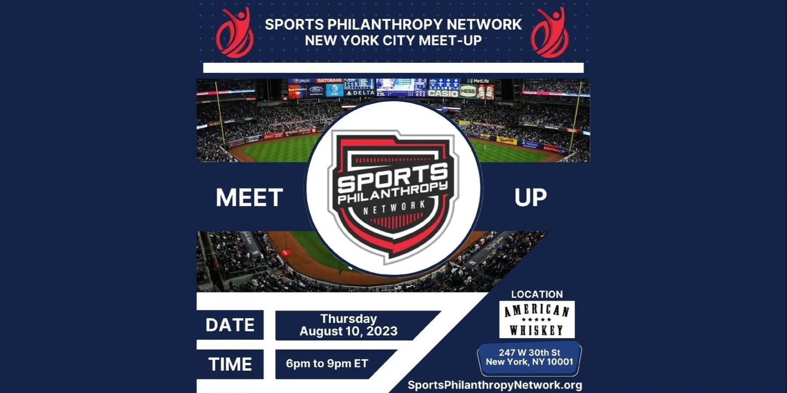 Banner image for Sports Philanthropy Network NYC Meet Up (8-10-23)