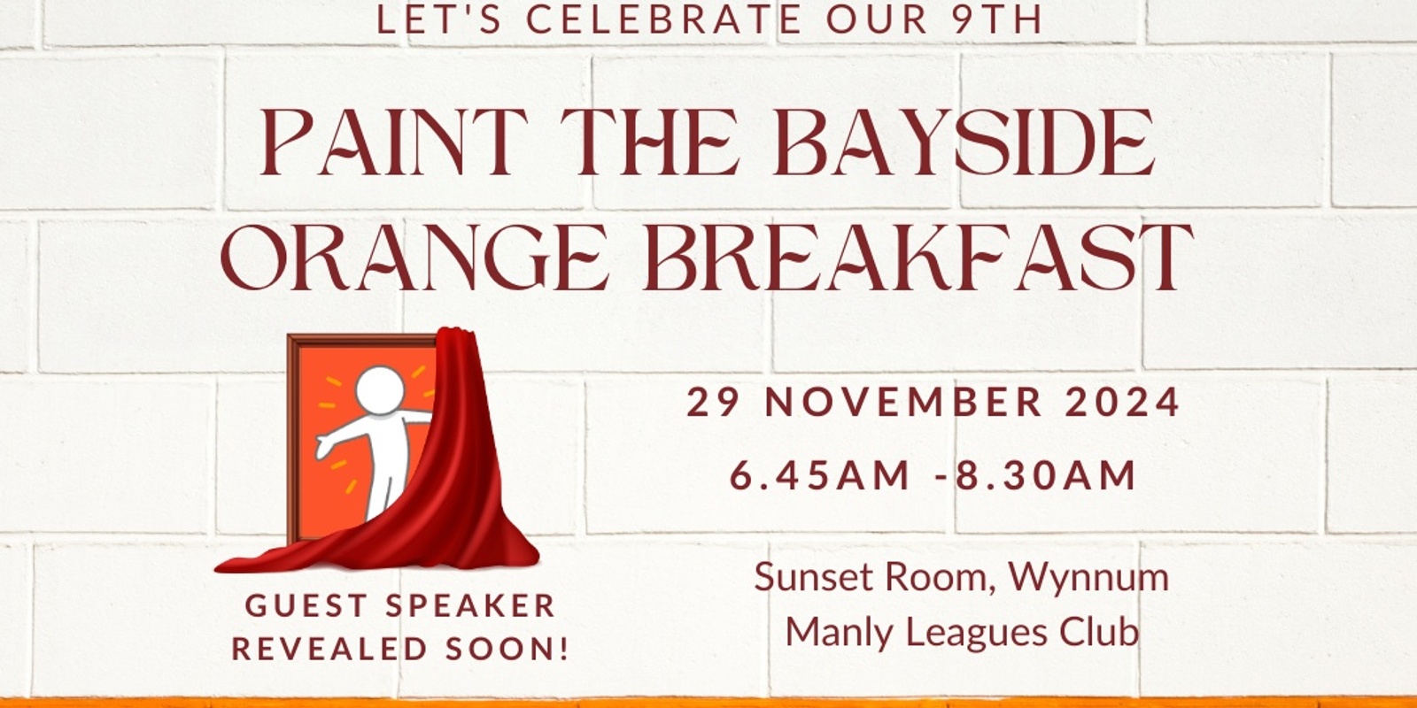 Banner image for 9th Annual Paint the Bayside Orange Breakfast