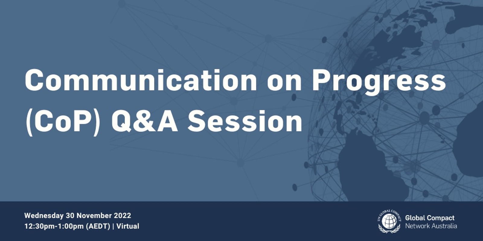 Banner image for Communication on Progress (CoP) Q&A session