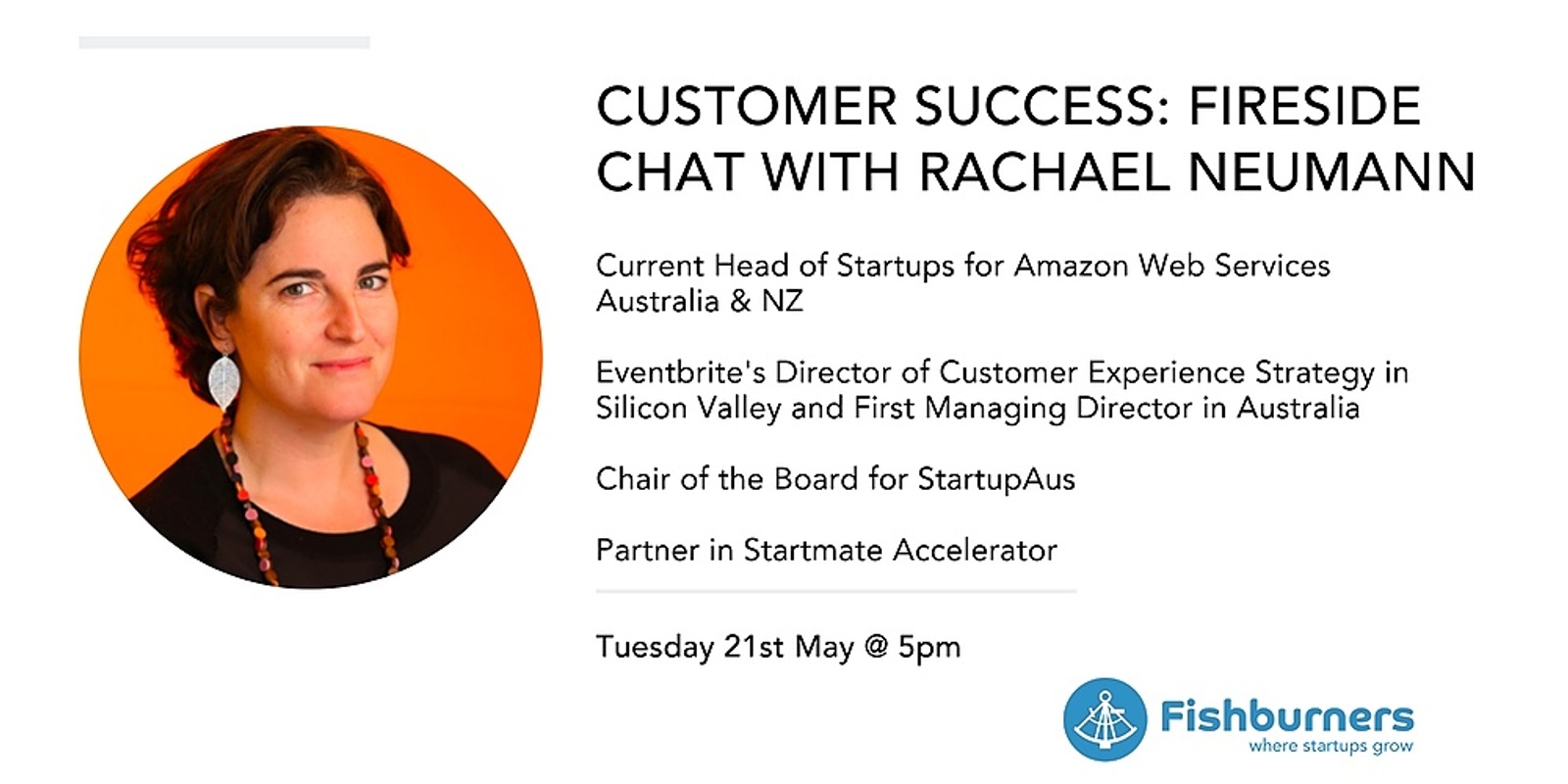 Banner image for Customer Success at Scale with First Managing Director of Eventbrite Australia