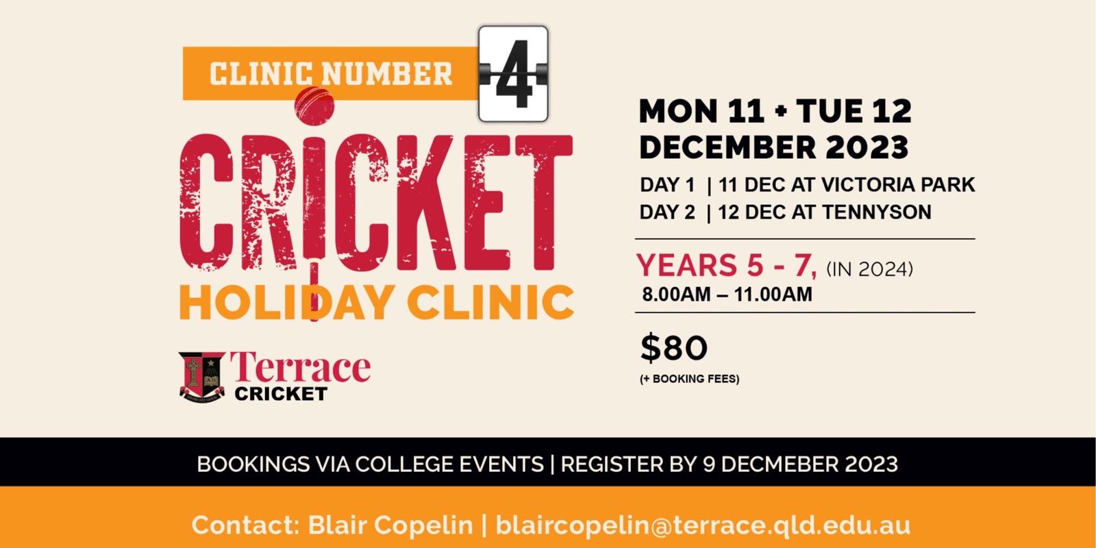 Banner image for Terrace Cricket Holiday Clinic #4 