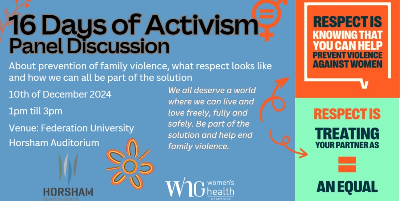 Banner image for 16 Days of Activism Panel Discussion