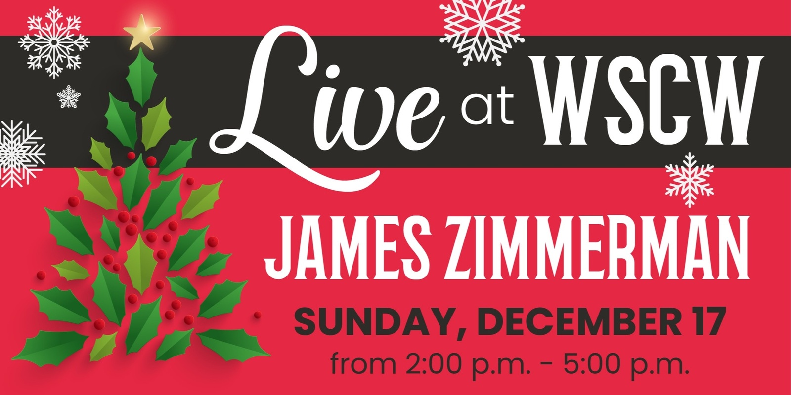 Banner image for James Zimmerman Live at WSCW December 17
