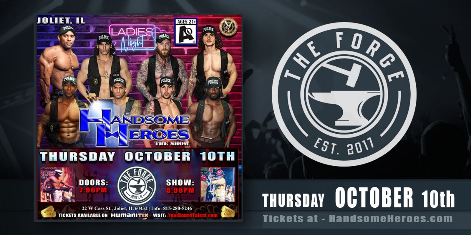 Banner image for Joliet, IL - Handsome Heroes: The Show, Round #4! "Not All Heroes Wear Capes, Some Heroes Wear Nothing!"