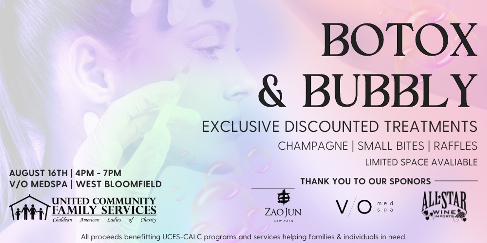 Banner image for Botox & Bubbly