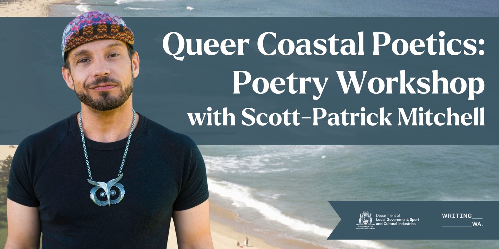 Banner image for Free Workshop: Queer Coastal Poetics with Scott-Patrick Mitchell