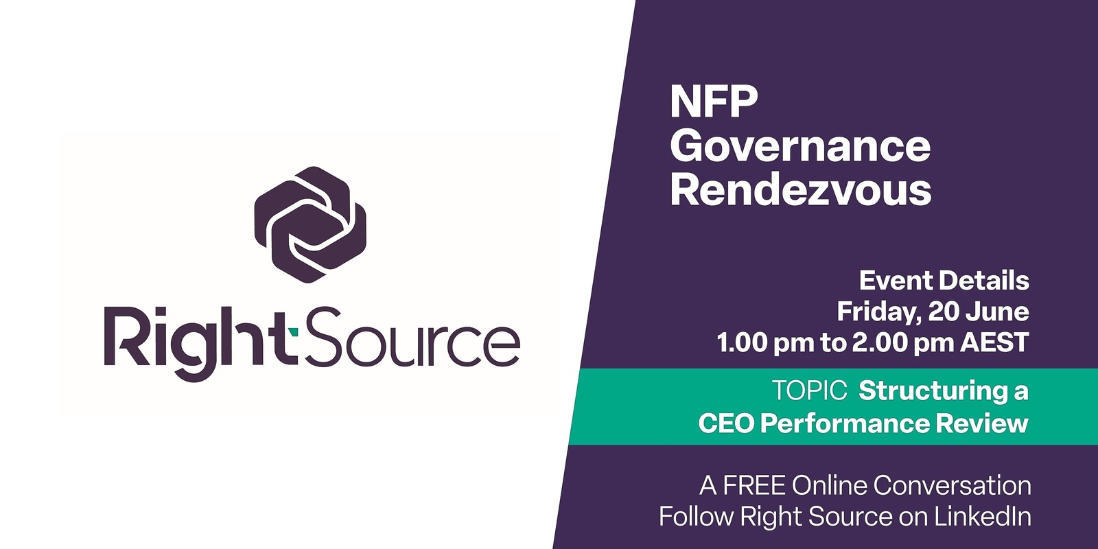 Banner image for NFP Governance Rendezvous June: Structuring a CEO Performance Review