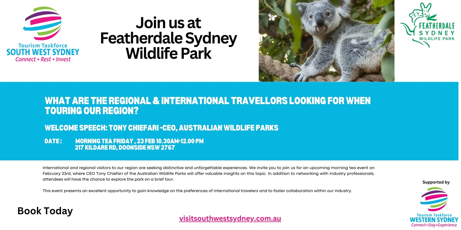 Banner image for Join us at Featherdale Sydney Wildlife Park