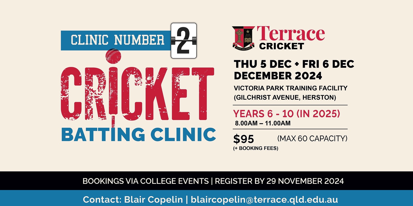 Banner image for Terrace Cricket Batting Clinic #2