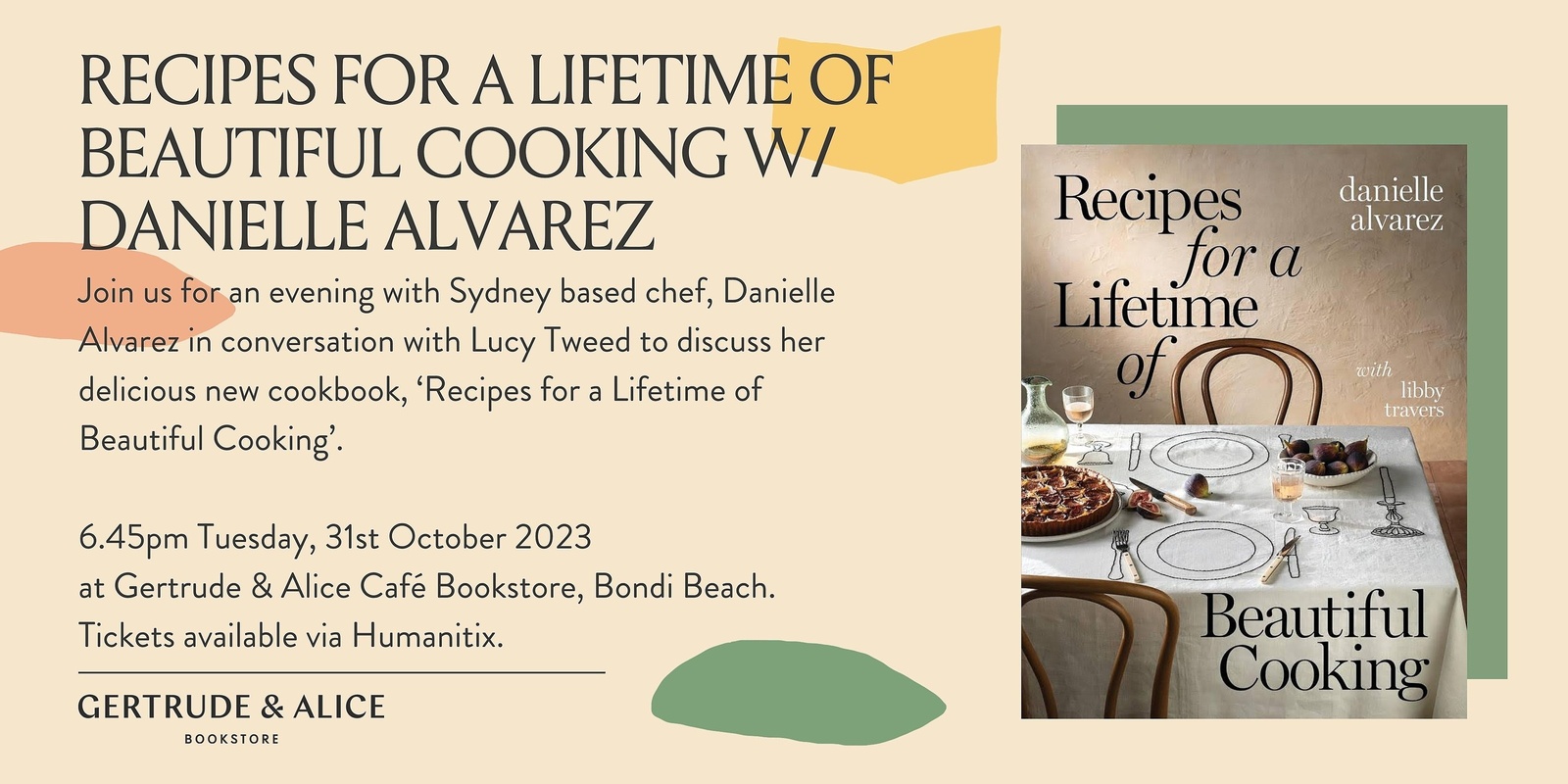 Banner image for Recipes for a Lifetime of Beautiful Cooking: In Conversation with Danielle Alvarez and Lucy Tweed