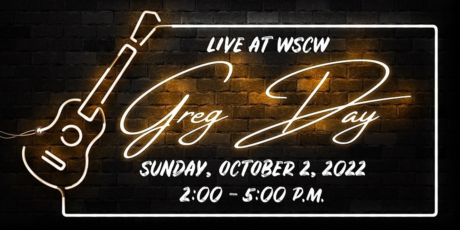 Banner image for Greg Day Live at WSCW October 2