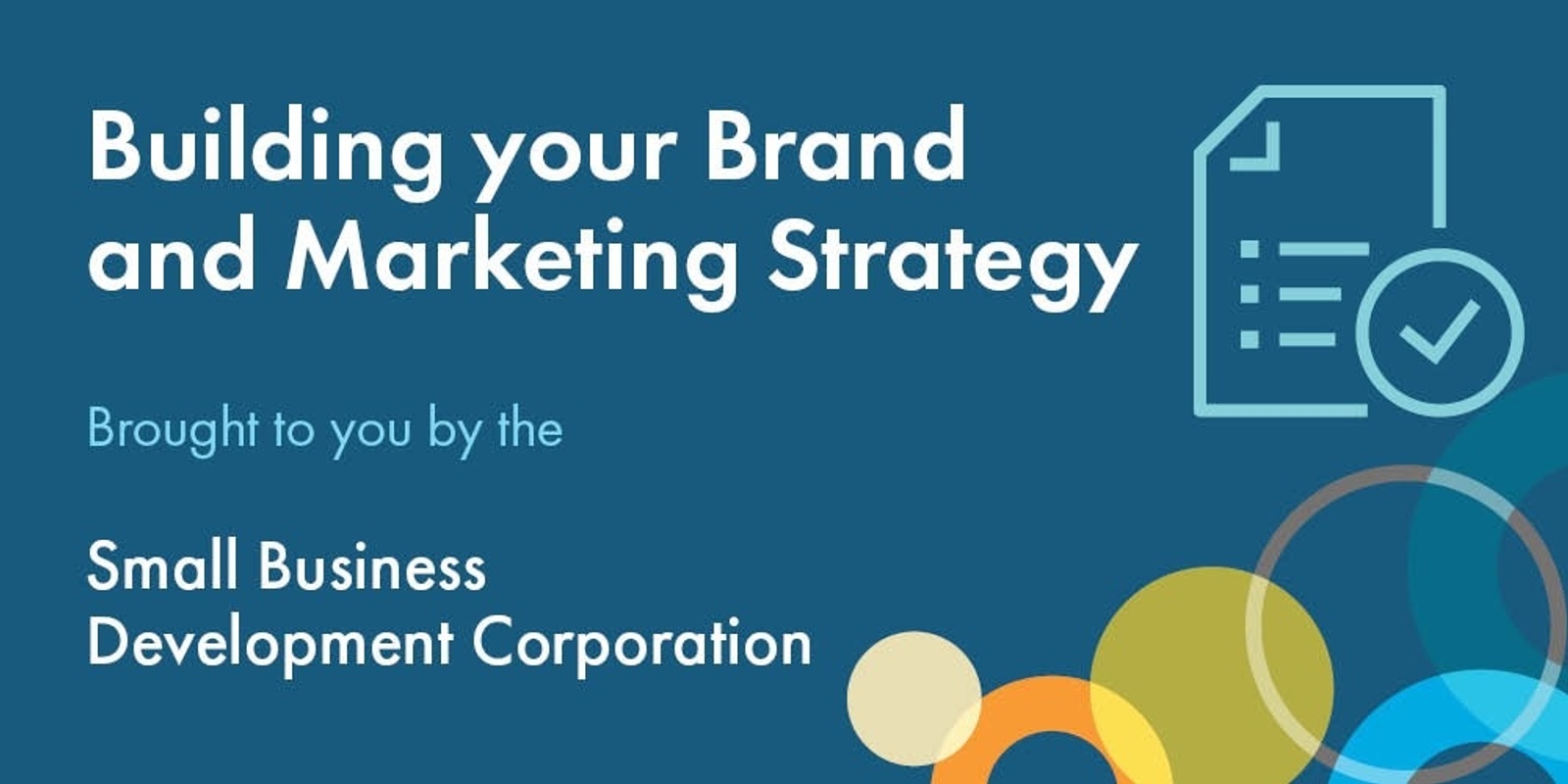 Banner image for Building your Brand and Marketing Strategy