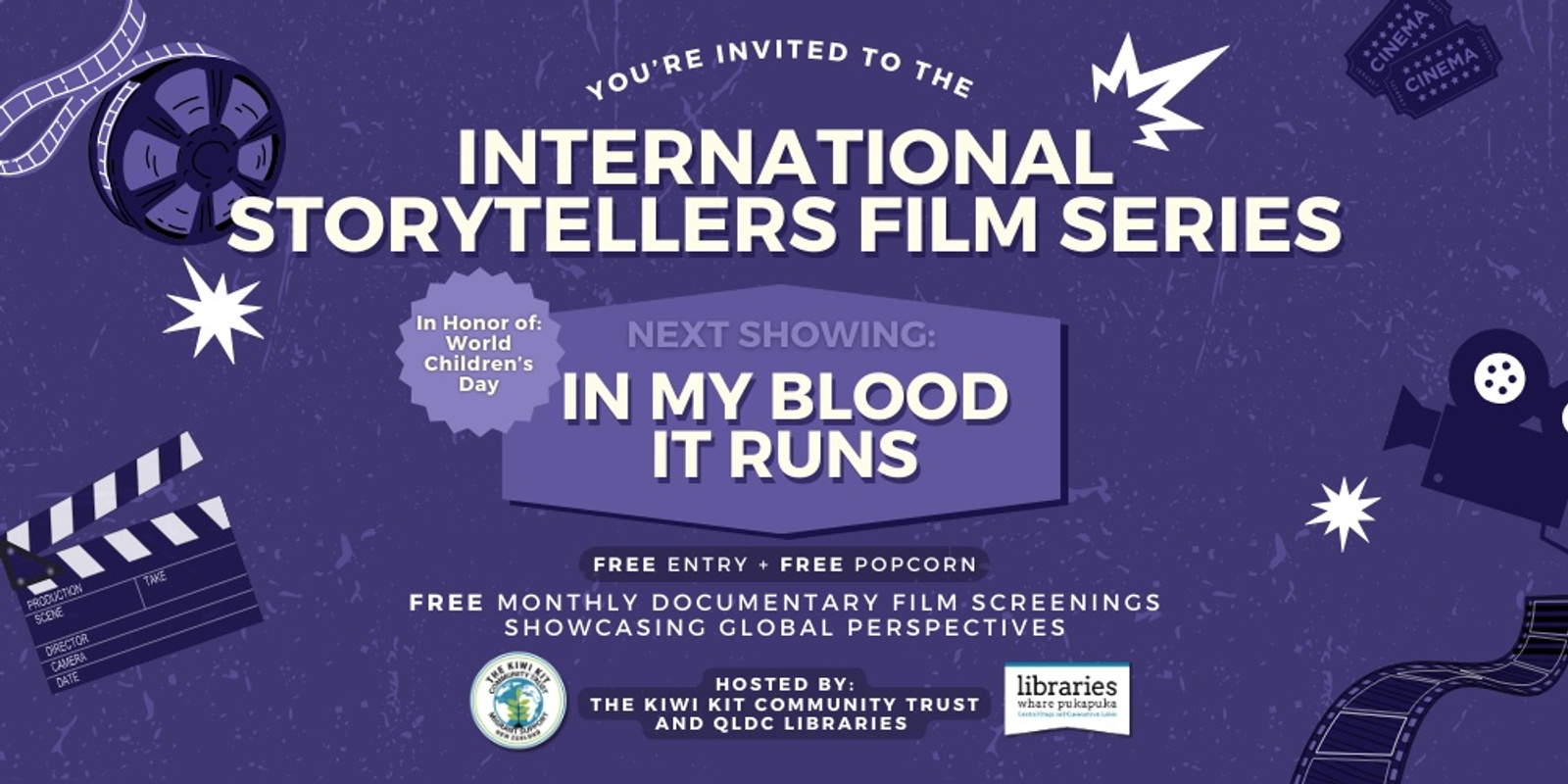 Banner image for The International Storytellers Film Series presents: "In My Blood It Runs"