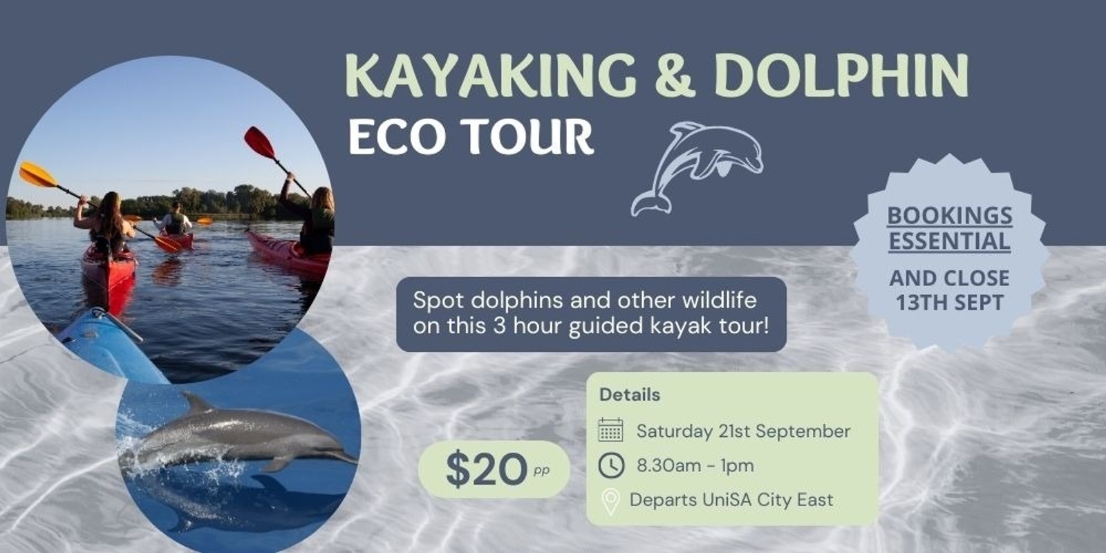 Banner image for SAIBT/CELUSA Kayaking and Dolphin Eco Tour