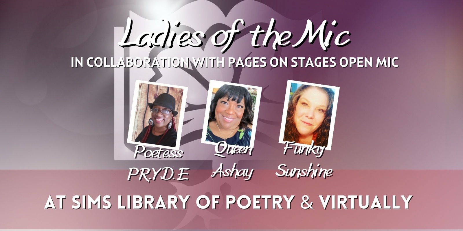 Banner image for World Stage Press 1st Saturdays: Ladies of the Mic