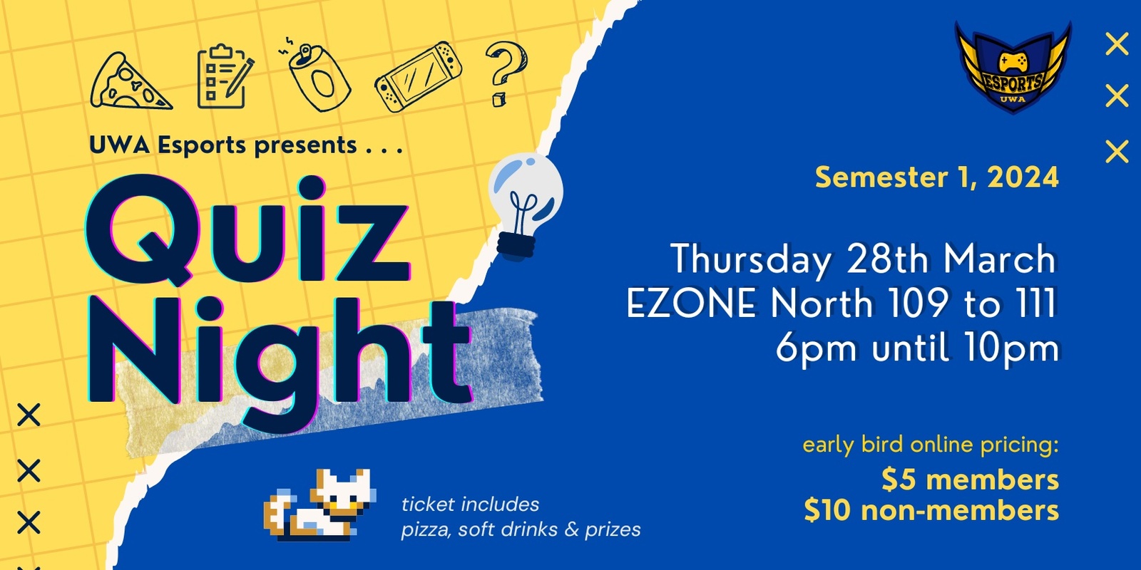 Banner image for UWA Esports Quiz Night - Sem 1 2024