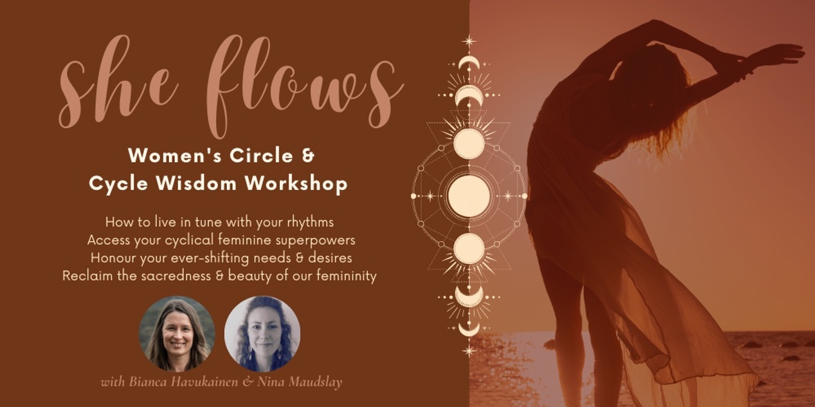 Banner image for She Flows - Women's Circle & Cycle Wisdom Workshop