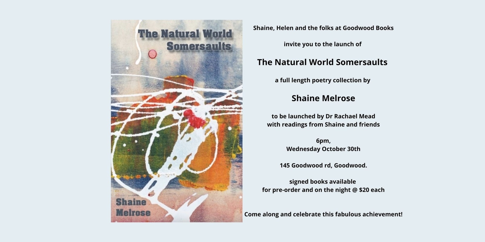 Banner image for The Natural World Somersaults Book Launch