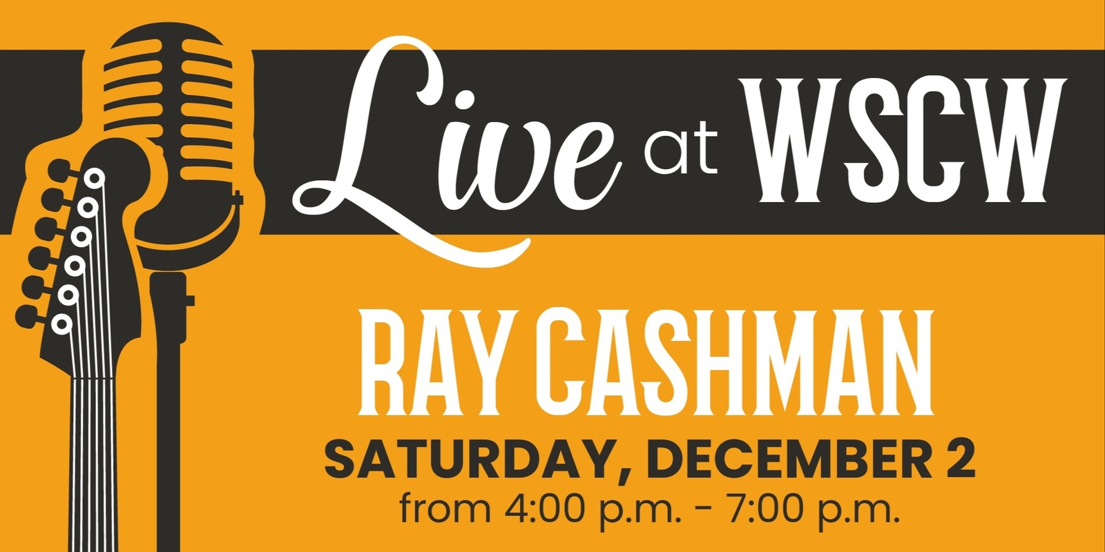 Banner image for Ray Cashman Live at WSCW December 2