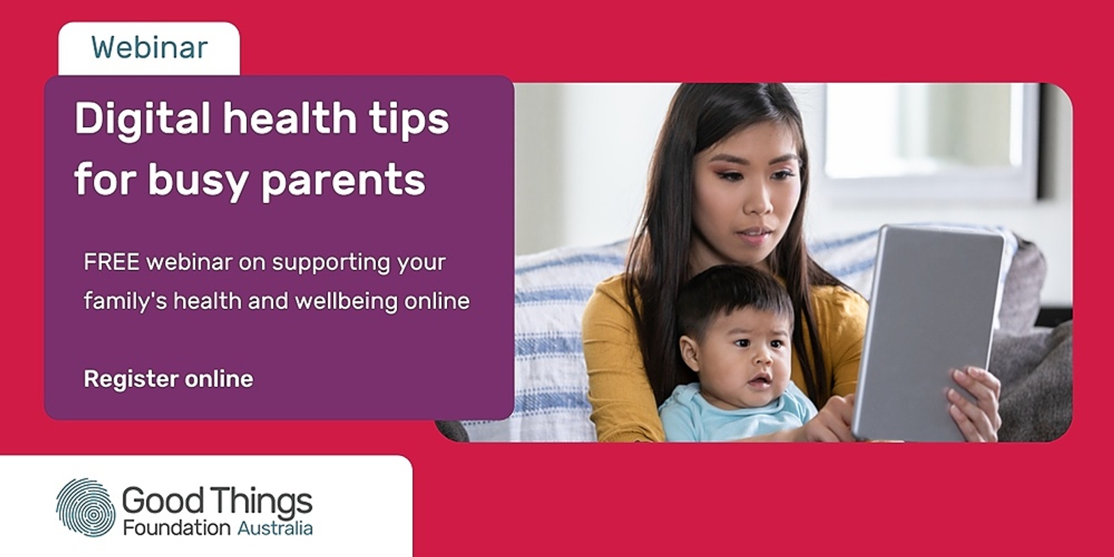 Banner image for Digital health tips for busy parents (Cancelled)
