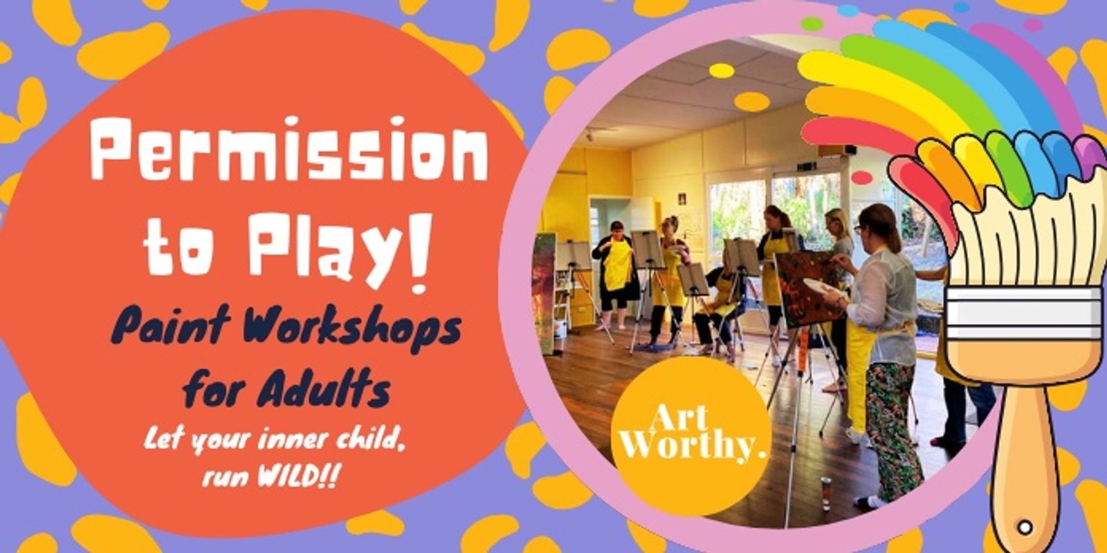 Banner image for Permission to Play - Paint Play Workshop for Adults!