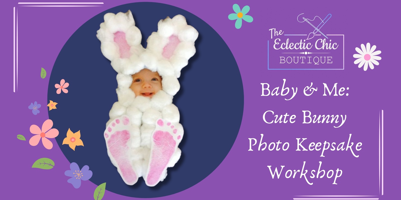 Banner image for Baby & Me: Cute Bunny Photo Keepsake Workshop