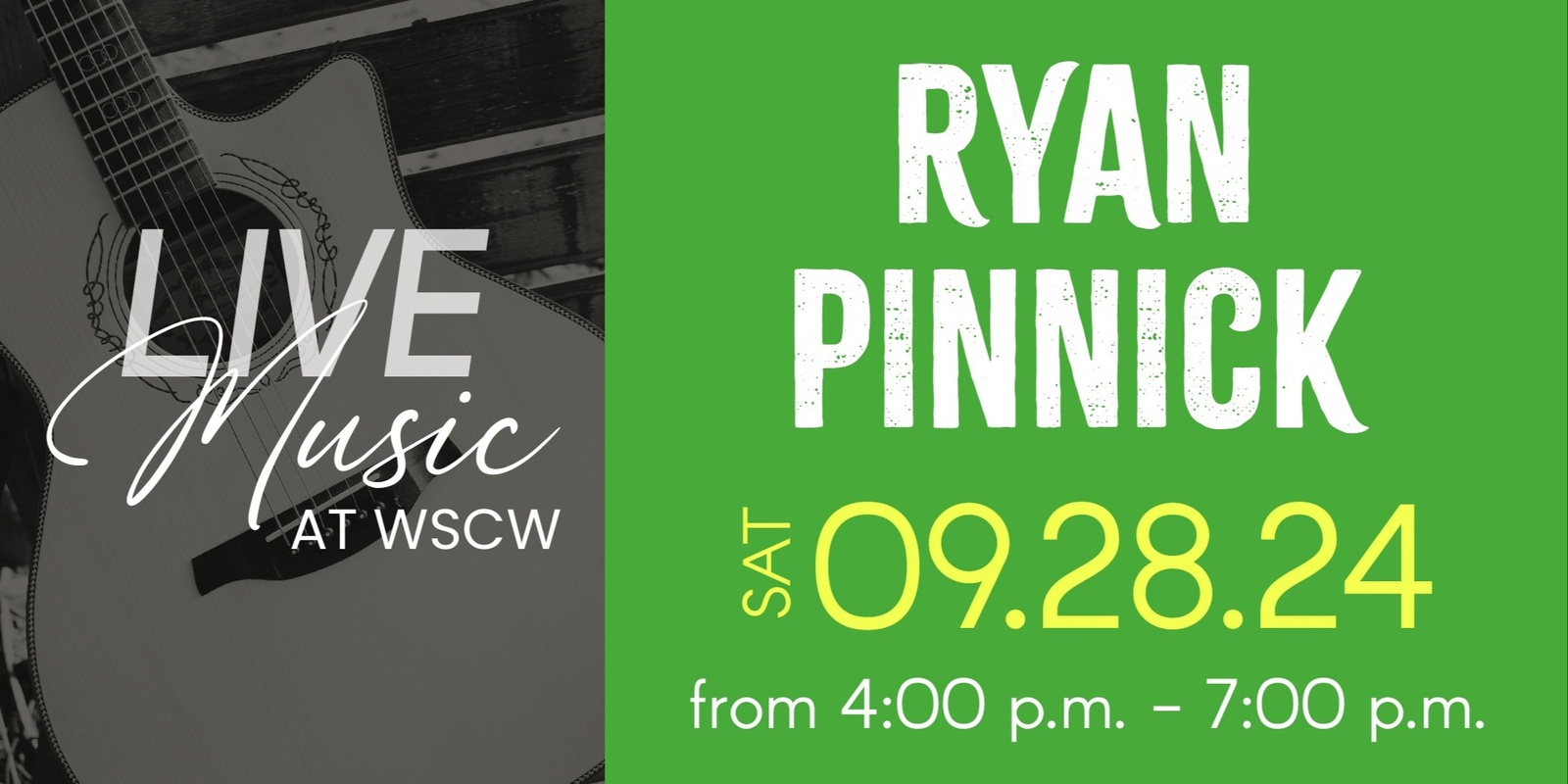Banner image for Ryan Pinnick Live at WSCW September 28