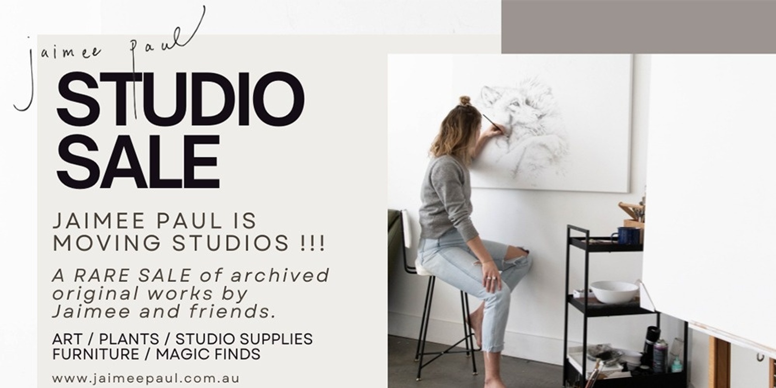 Banner image for Studio Moving Sale - Jaimee Paul