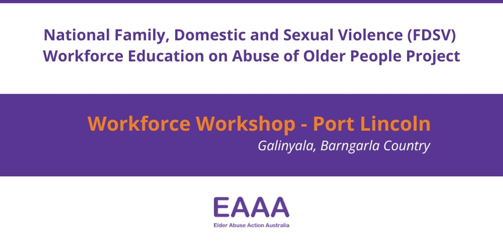 Banner image for Workforce Consultation Workshop - Port Lincoln SA