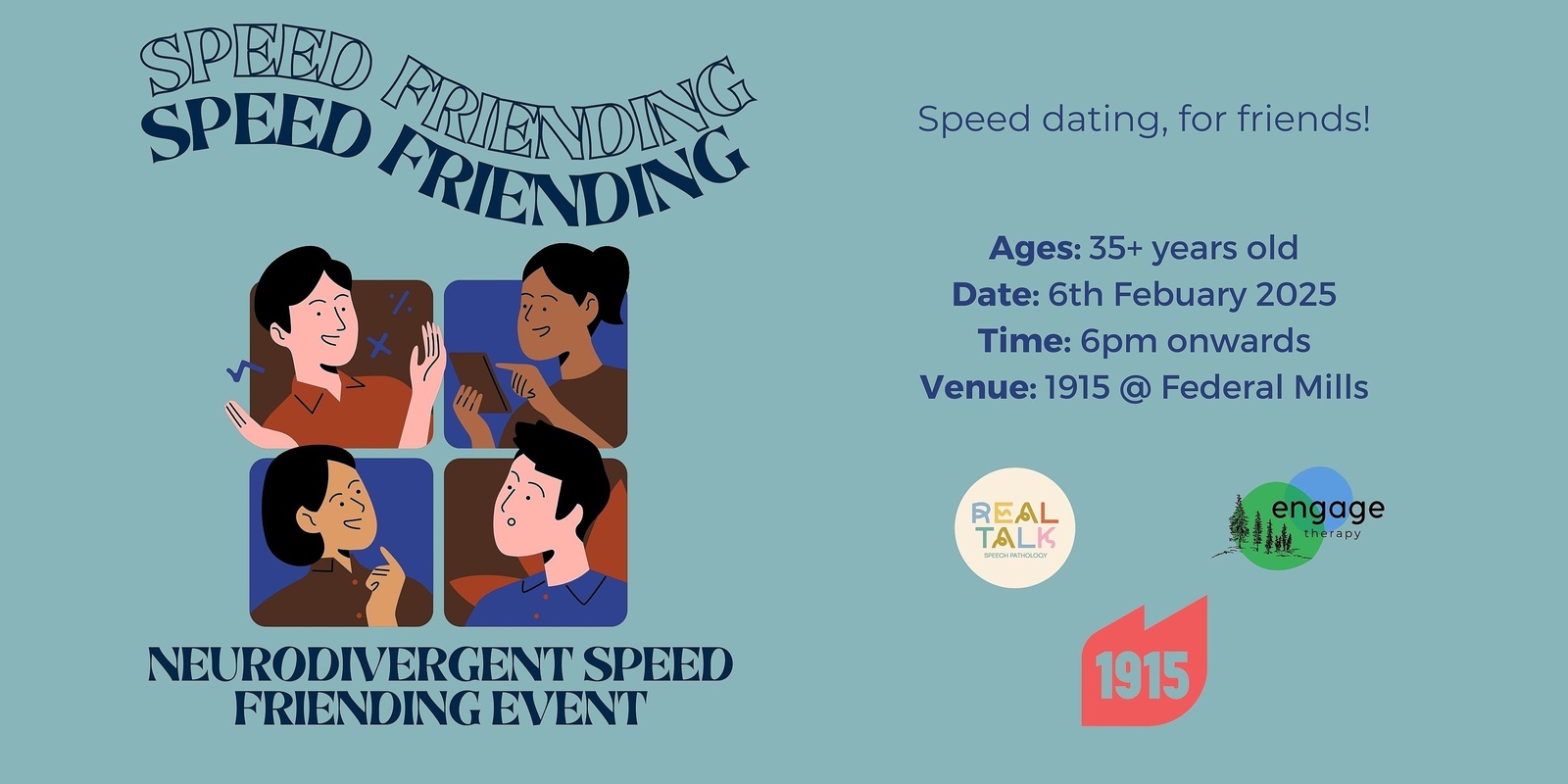 Banner image for Neurodivergent Speed Friending 2.0: Ages 35+