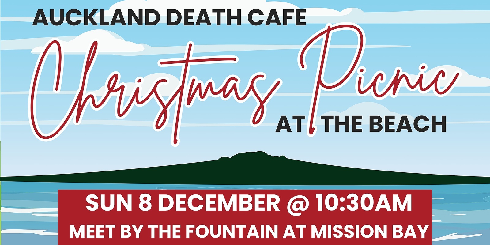 Banner image for Auckland Death Cafe (Dec) Christmas Picnic at Mission Bay